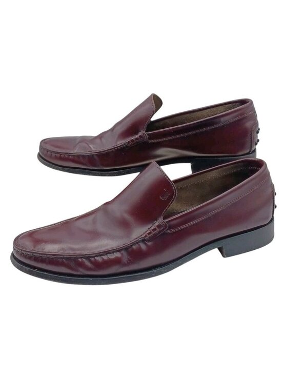 Tod’s Men’s Driving Loafers Burgundy Brown Leather US 9.5 EU 43 Italy old money main image 11